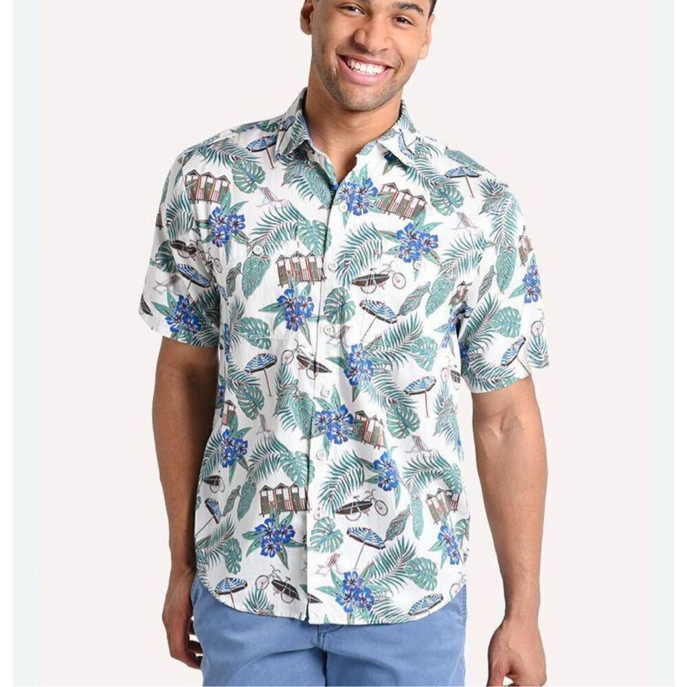 Tommy Bahama Cabana Club Camp Shirt Men’s Large Short Sleeve